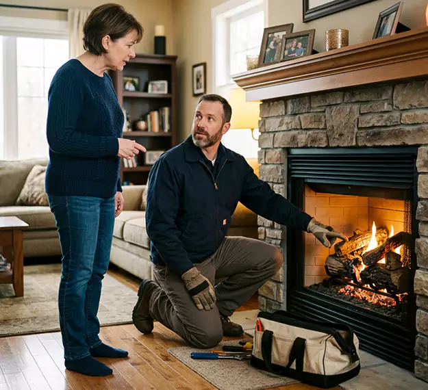 Why Linden Homeowners Choose Our Gas Fireplace Logs Team?