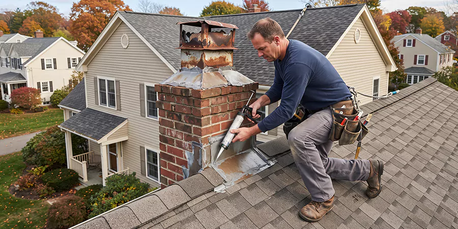 Chimney Chase Flashing Repair Linden
