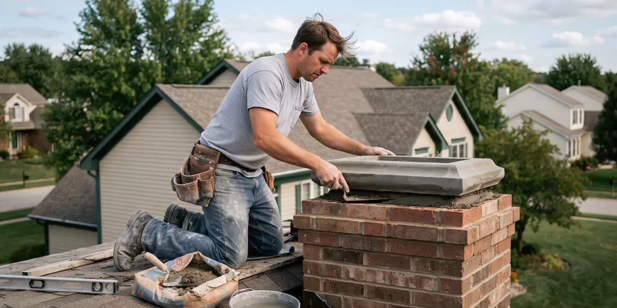 Stone Chimney Crown Installation Linden