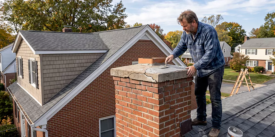 Brick Chimney Crown Repair Linden