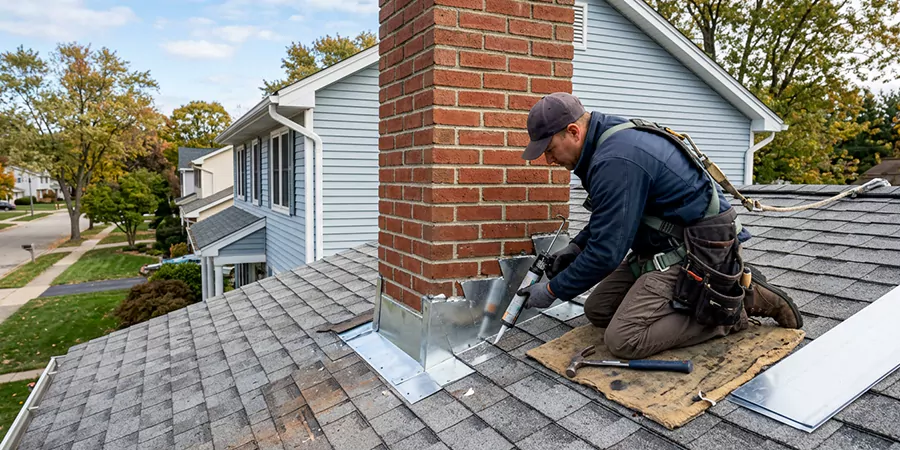 Roof and Chimney Flashing Leak Repair Linden