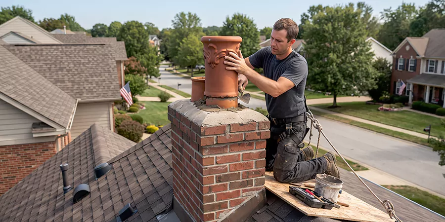 Decorative and Custom Chimney Pot Installation Linden