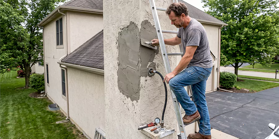 Gas and Stucco Chimney Repair Linden