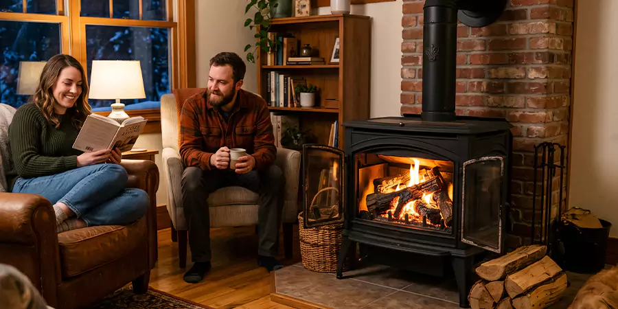 Faux and Fake Wood Burning Stove Logs Linden