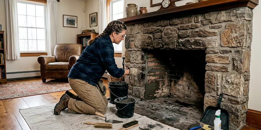 Refurbish Wood Burning Fireplace Linden