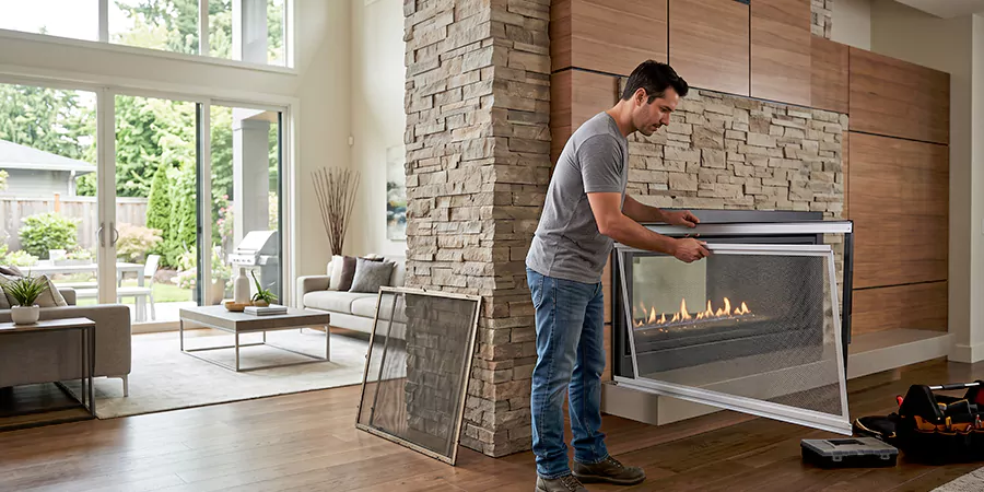 Fireplace Insert Screen Replacement Linden