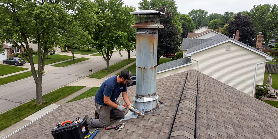 Stone, Stucco, and Metal Chimney Leak Repair Linden