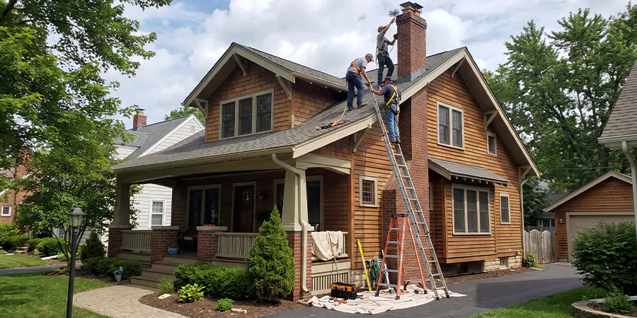 Residential Chimney Masonry Repair and Tuckpointing Linden