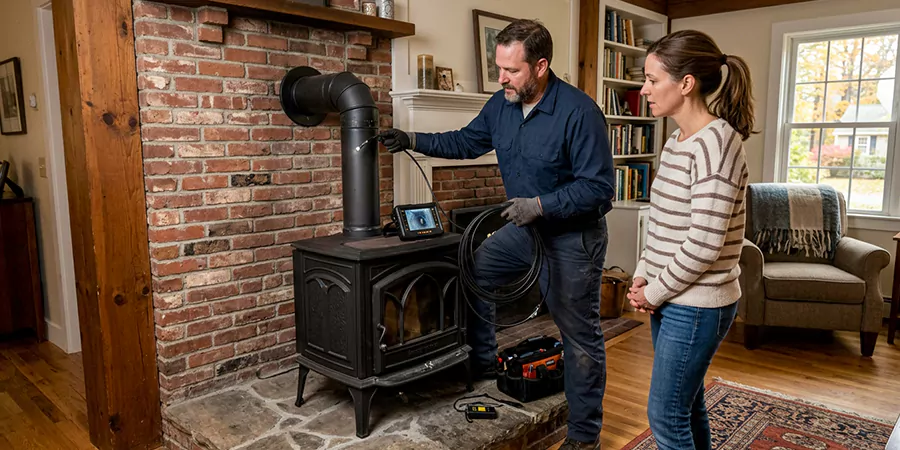 Wood Stove Chimney Inspection Linden
