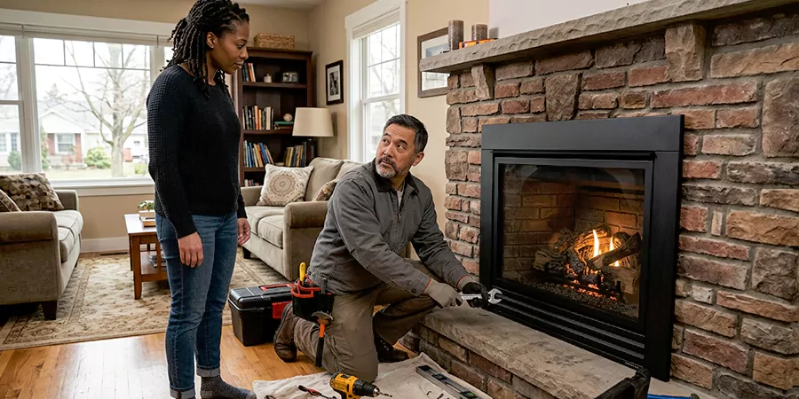 Fireplace and Log Fire Installation Linden