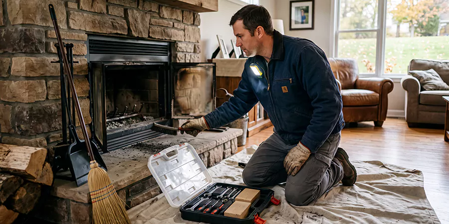 Wood Fireplace Repair in Linden